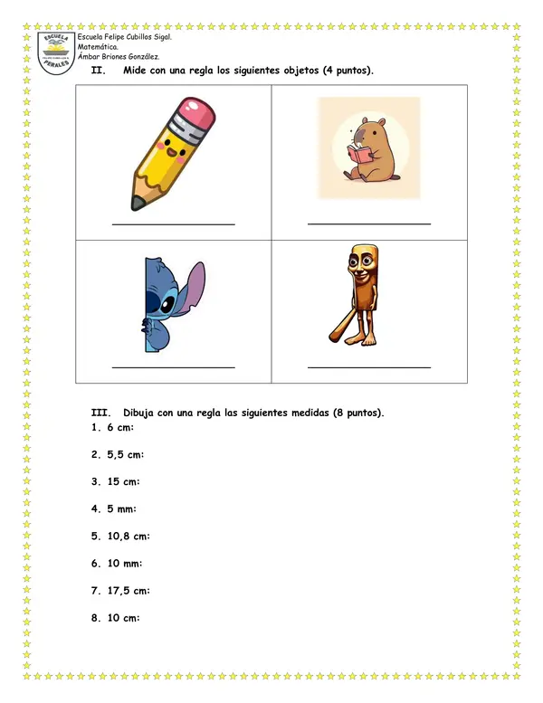 Evaluación Medidas de Longitud