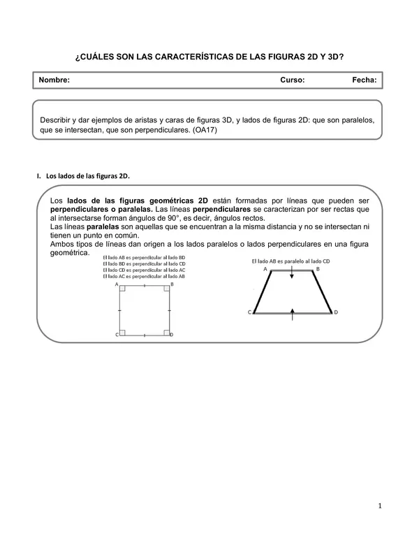 GUIA CARACTERISTICAS FIGURAS 2D Y 3D 5° BÁSICO 