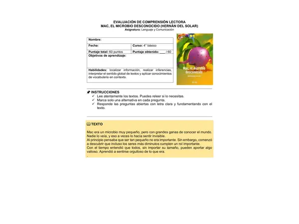 Prueba del libro "Mac, el microbio desconocido" (Hernán del Solar)