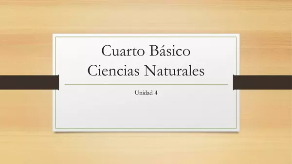 Presentacion y clase ciencias Naturales, cuarto Basico, Riesgos Naturales