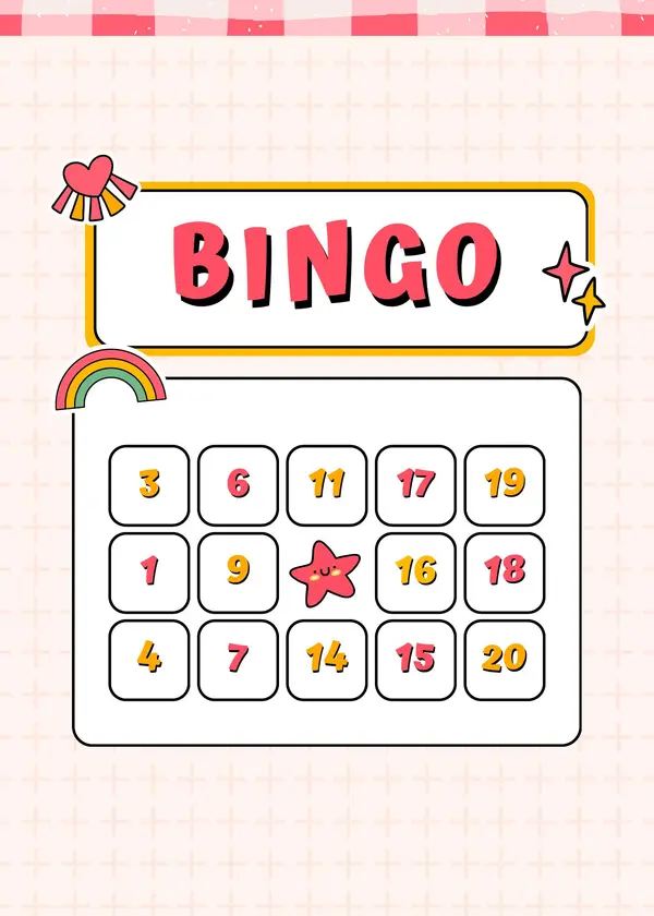BINGO MATEMATICO - NUMEROS 1 AL 20
