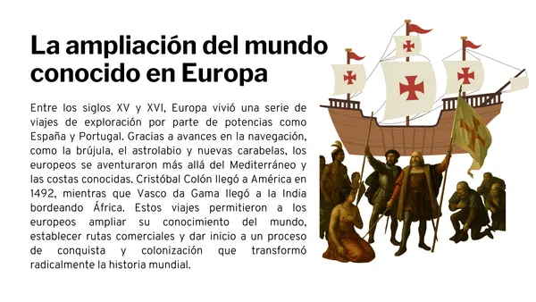 La ampliación del mundo conocido en Europa