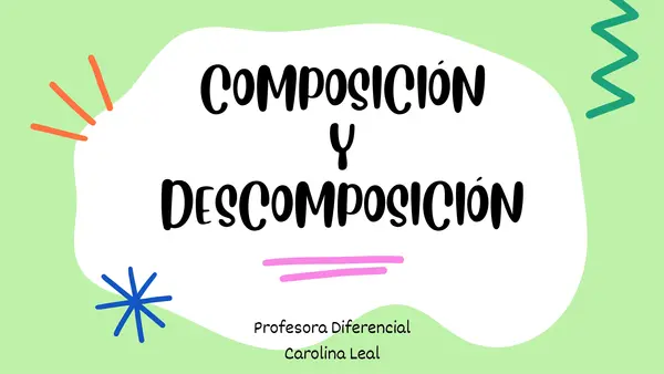 COMPOSICIÓN Y DESCOMPOSICIÓN HASTA EL 10