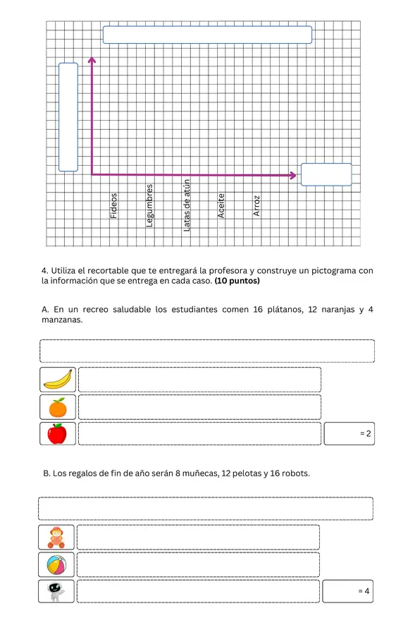 2° básico - Prueba sumativa; Tablas y gráficos