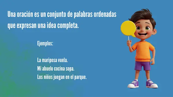 La oración: Sujeto y predicado.