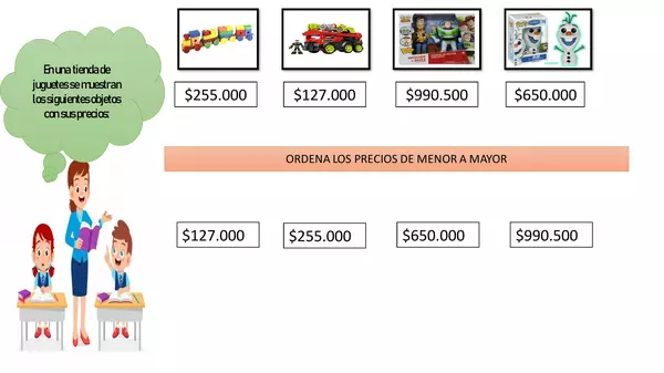 Comparar y ordenar números CON RESPUESTAS