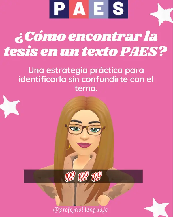¿Cómo encontrar la tesis en un texto PAES?