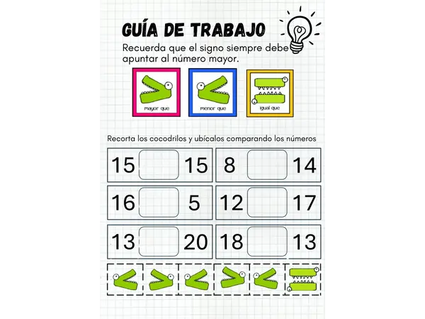 comparación de números hasta 20