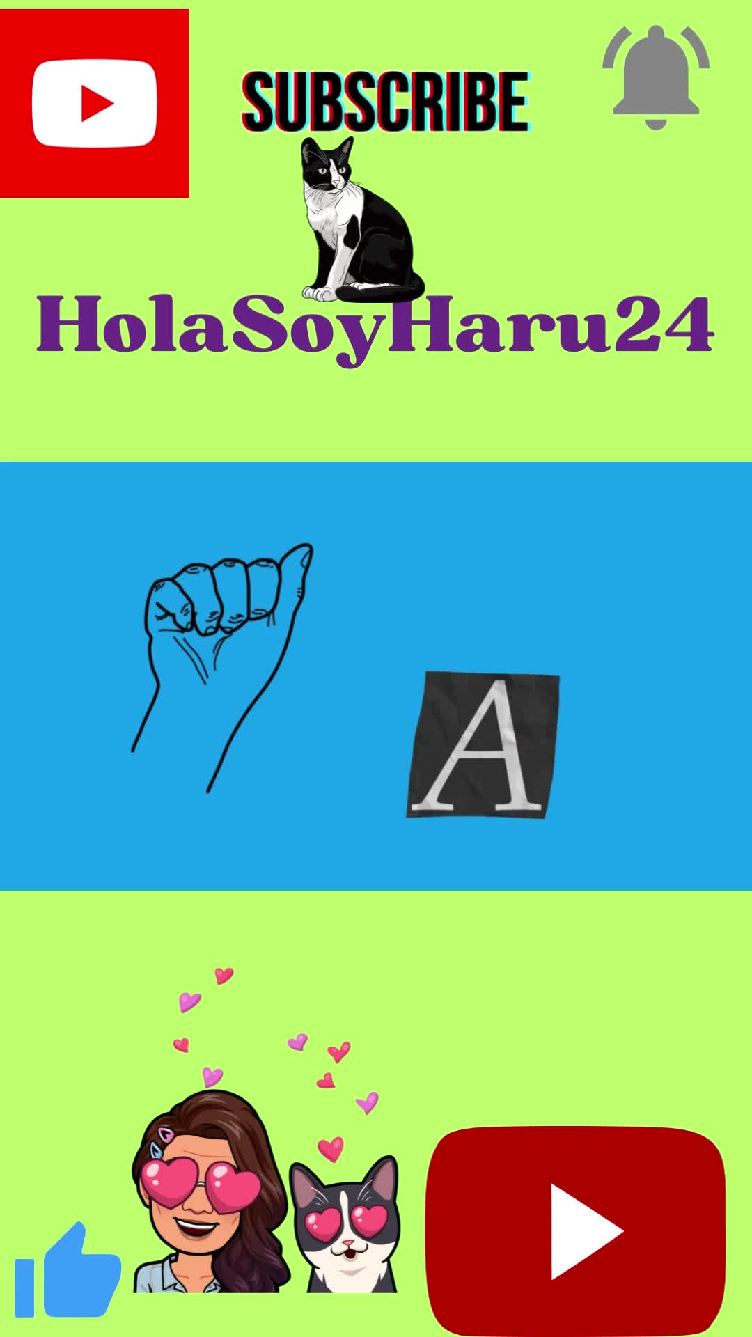 Lengua de señas Mexicana Alfabeto #HolaSoyHaru24 Aprende con Haru: