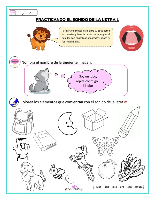 Cuadernillo Letra L