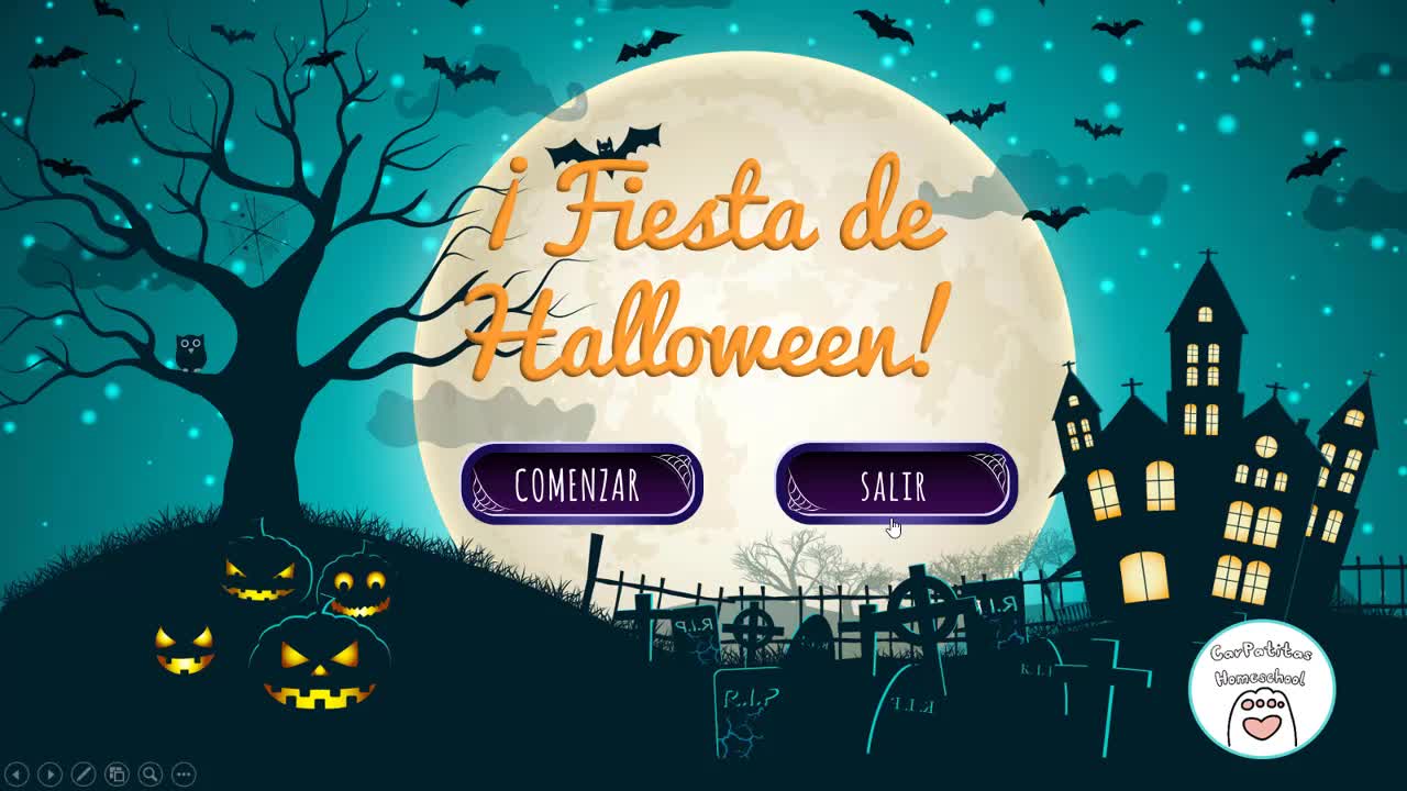 Fiesta de Halloween en PowerPoint 