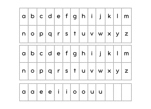 Plantilla para trabajar la lectoescritura  -  Español - Inglés