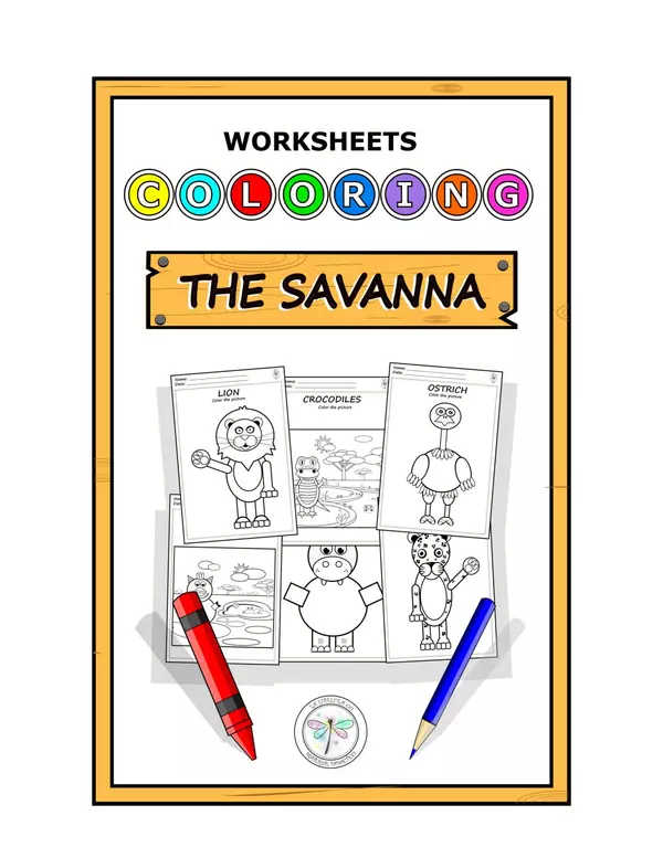 Worksheets Coloring Savanna Colorear Sabana
