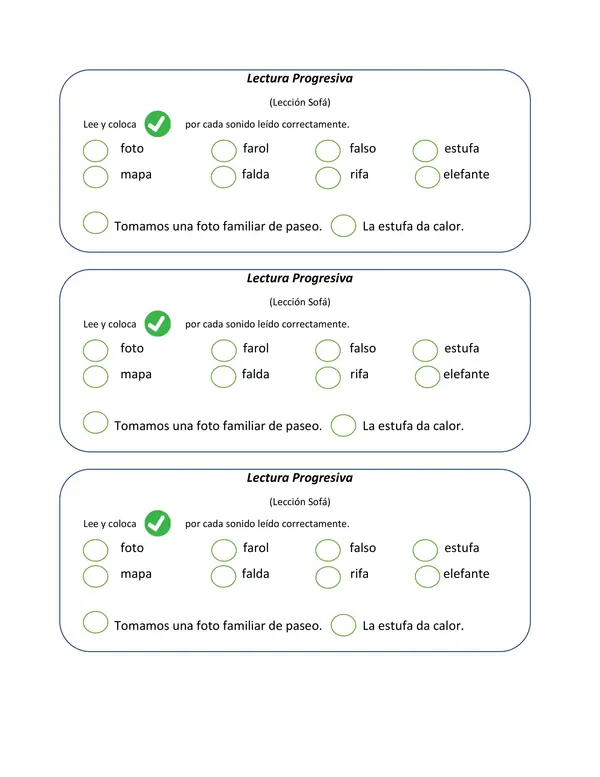 Lectura Progresiva Sofá Método Matte 