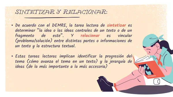 Habilidad de interpretar: sintetizar y relacionar ppt editable