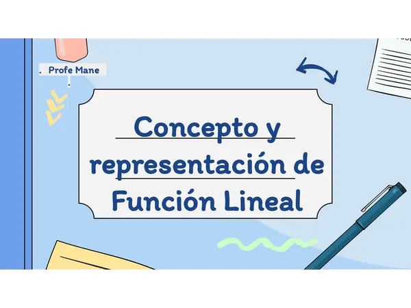 Función Lineal: Introducción y representación (Clase completa)