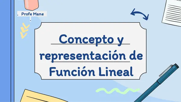 Función Lineal: Introducción y representación (Clase completa)