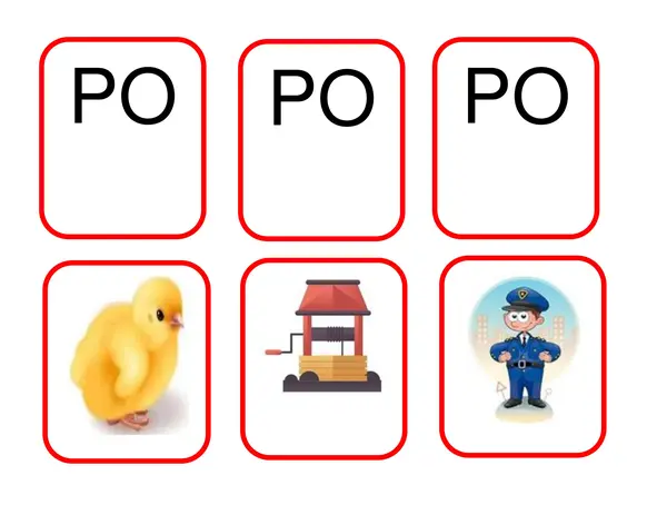 Memorice Pa, Pe, Pi, Po y Pu