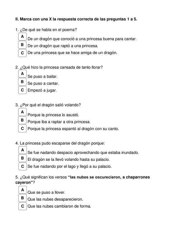 Evaluación "Poema y texto informativo" Segundo año básico.