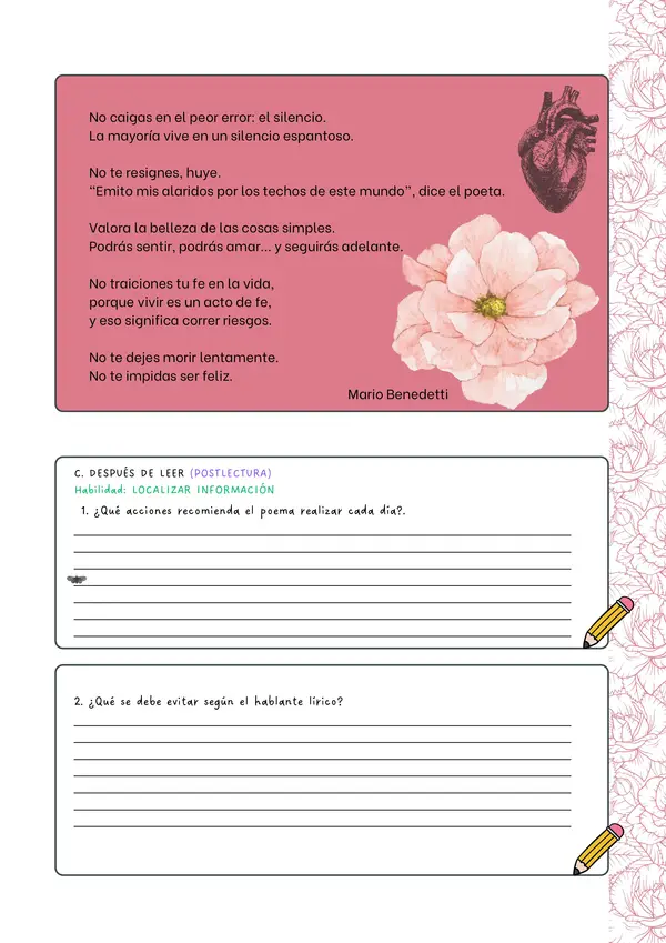 " Comprensión Lectora:  GUÍA N°8   “No te detengas”  + Método R.I.C.E. 