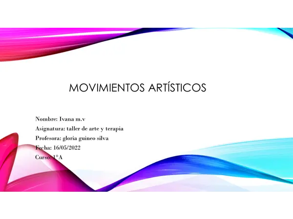 Movimientos Artisticos
