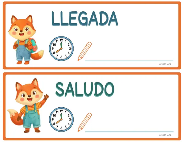 Rutina Diaria para Aula – Organización Visual con Horarios