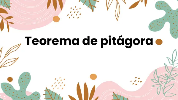 Teorema de pitágora