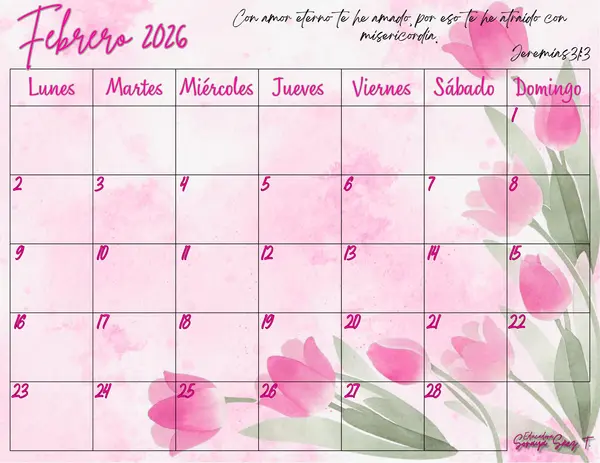 Planner 2026 tulipanes