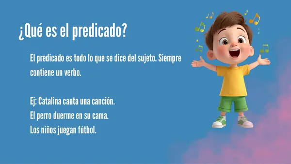 La oración: Sujeto y predicado.