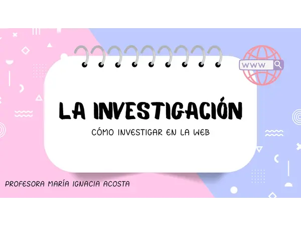 PPT sobre "Investigación"