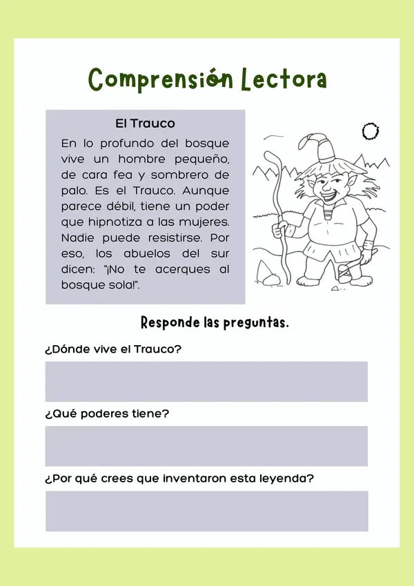 Comprensión Lectora Cortas 