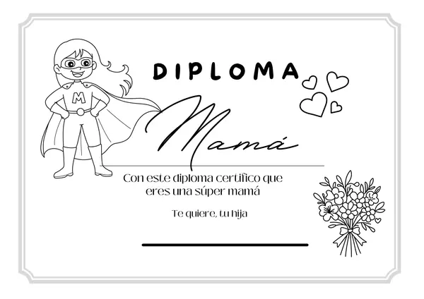 Diploma día de la madre