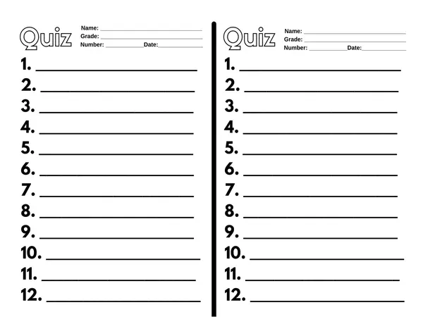 English Quiz (Plantilla)
