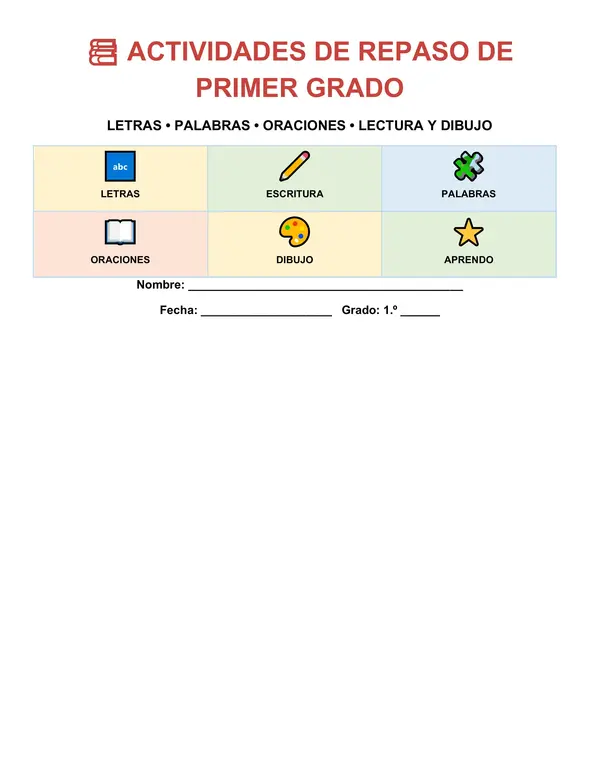 cuadernillo  de matemática (50 hojas ) desde 1° a 5°