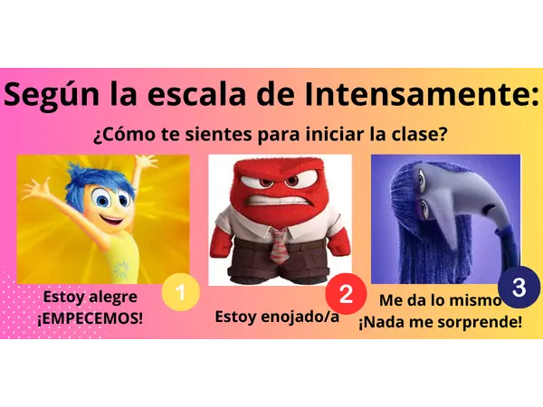 Escala de emociones de Intensamente