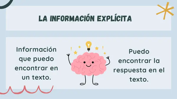 Información explícita e implícita - Primer ciclo