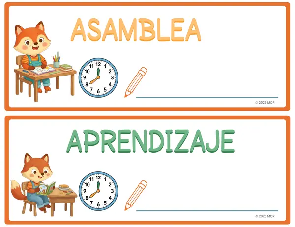 Rutina Diaria para Aula – Organización Visual con Horarios