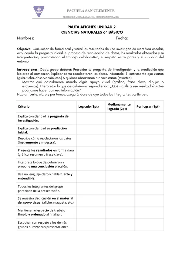 Pauta Afiche de investigacion