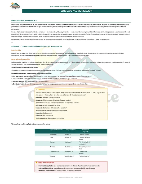 Material de preparación para Exámenes Libres 3º Básico