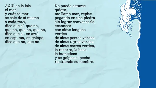 Analizar Oda al Mar