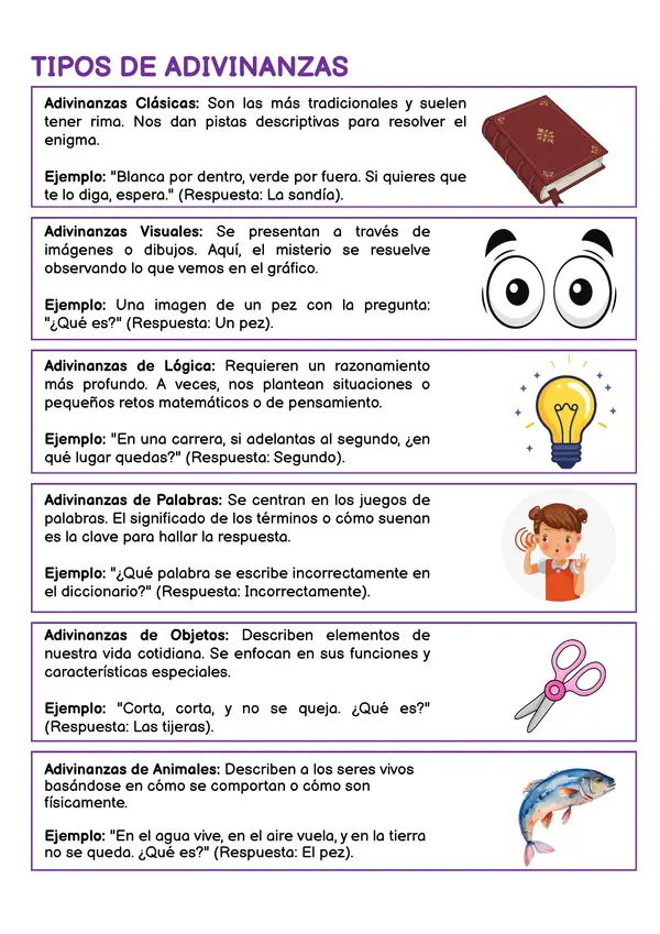 ¡Detective de Adivinanzas! Librito Interactivo para Primer Ciclo