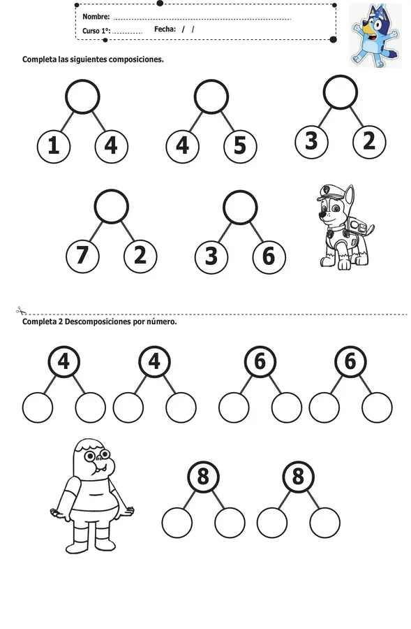 Guía Descomposición y Composición 1° Básico