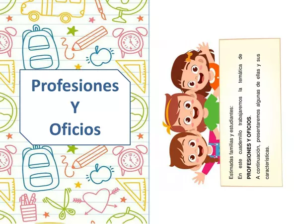 Cuadernillo de trabajo: "Profesiones y oficios" (con pictogramas) 