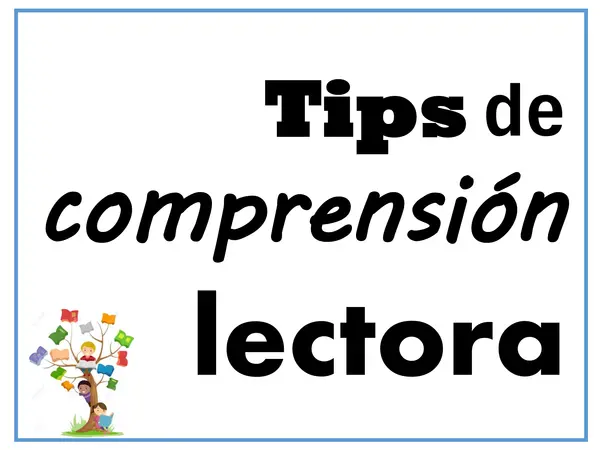 Letreros de pared con Tips de Comprensión Lectora