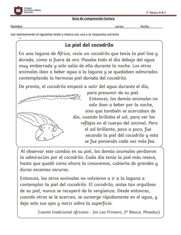 guia de comprensión lectora 