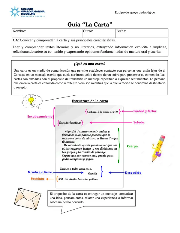 GUIA LA CARTA 7° BÁSICO