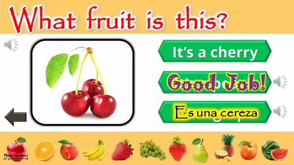 Game of Fruits (Las Frutas en Inglés)