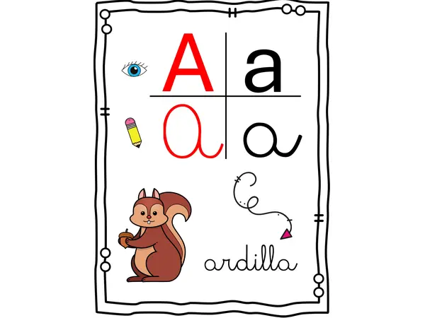 Abecedario tamaño carta 4 formas