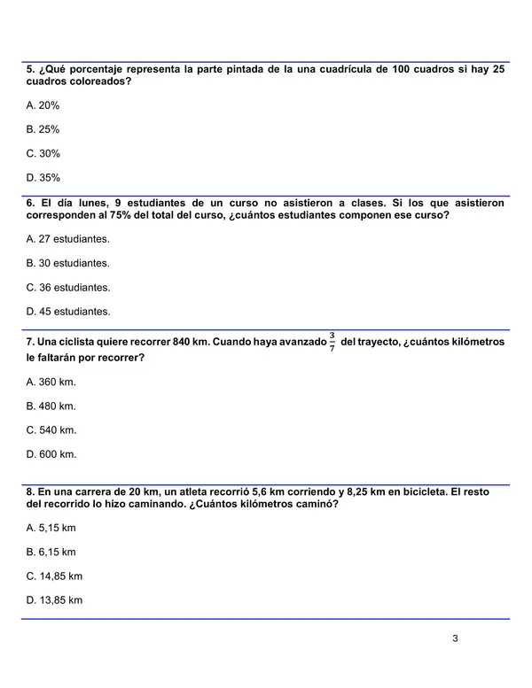 ENSAYO SIMCE 6 MATEMÁTICA  6°