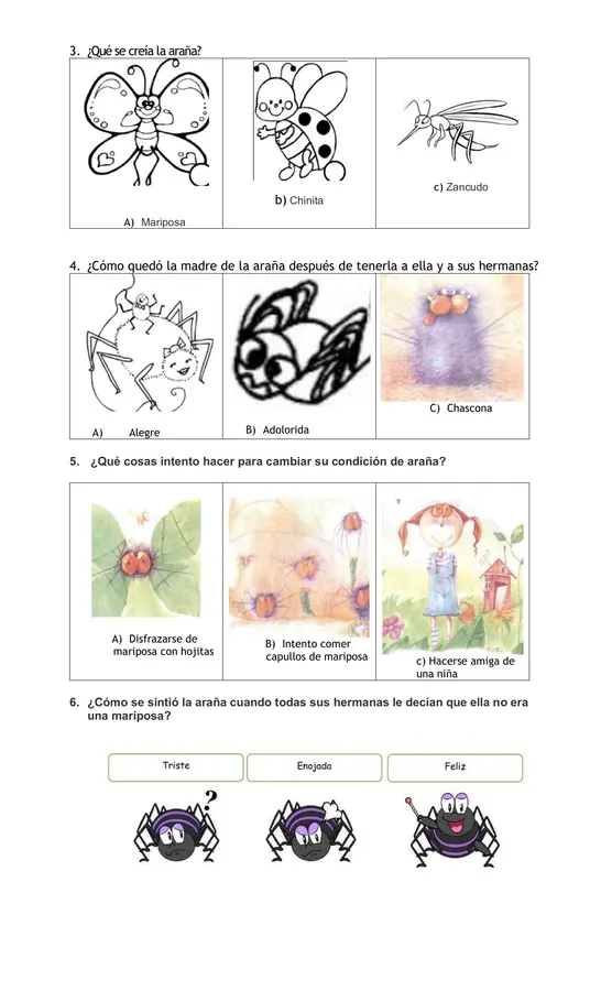 prueba adaptada 8 patitas y un cuento